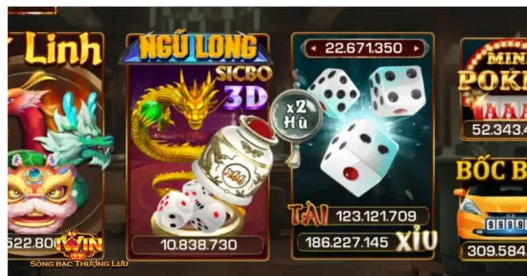 Giao diện tựa game Ngũ Long Sicbo 3D được thiết kế đẹp mắt