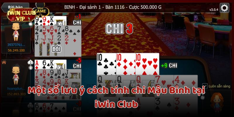 Người chơi cần nhớ một số lưu ý khi tính chi